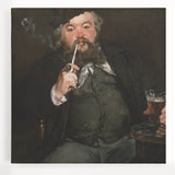 Black and white print of Édouard Manet's artwork on large stretched canvas, suitable for kitchen art.