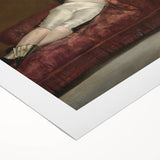 Art deco poster featuring a vibrant Edouard Manet design on rolled canvas, suitable for dining room walls.
