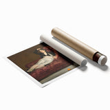 Extra large rolled print of an Edouard Manet-inspired floral painting, ideal for classy bathroom wall art.