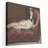 Edouard Manet-inspired large art on stretched canvas featuring muted color palette, ideal for kitchen wall art.