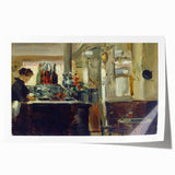 Edouard Manet floral painting in soft pastel shades on a rolled canvas, ideal for art wall dining room.