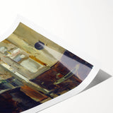 Extra large wall art of line art flowers in black on white background, rolled print.