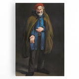 Black and white print of Edouard Manet's artwork on stretched canvas, suitable as large kitchen wall art.