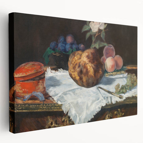 Edouard Manet-inspired large art on stretched canvas, featuring muted tones and impressionist style.