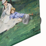 Mid-century modernist art featuring abstract design in muted earth tones on acrylic glass, ideal for dining room art.