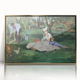 Edouard Manet's framed acrylic print featuring a blend of muted earth tones, ideal for modern art wall decor.