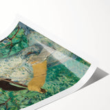 Extra large wall art featuring line art flowers in muted earth tones on rolled canvas, suitable for large living room decor.