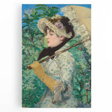 Black and white print of Edouard Manet's artwork on large stretched canvas, suitable for kitchen art.