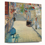 Side view of an Edouard Manet-inspired large abstract print on acrylic glass, using dark and light contrasts.