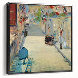 Black and white landscape art painting of a vintage poster, framed canvas, ideal for bedroom wall decor.