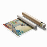 Edouard Manet floral painting on rolled print, featuring soft pastel tones, ideal for classy bathroom wall art.