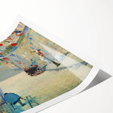 Extra large wall art featuring line art flowers in black on a white background, ideal for large living room decor.