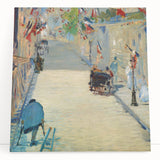 Edouard Manet's black and white painting on a large stretched canvas, ideal for kitchen wall art or bedroom decor.