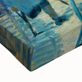 Large art canvas featuring a black and white landscape painting, ideal for bedroom wall decor.