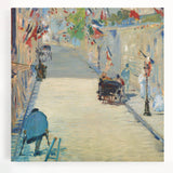 Black and white print of Edouard Manet's artwork on stretched canvas, ideal for kitchen art.