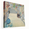Edouard Manet-inspired large art on stretched canvas, featuring muted earth tones, ideal for kitchen wall art.