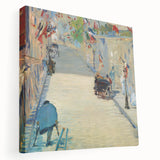 Edouard Manet-inspired large art on stretched canvas, featuring muted earth tones, ideal for kitchen wall art.