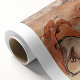 Art Deco poster of a stylized floral arrangement in soft pastel shades on rolled canvas, ideal for nursery wall art.