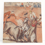 Black and white print of Edouard Manet's artwork on stretched canvas, ideal for kitchen wall art.