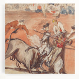 Black and white print of Edouard Manet's artwork on large stretched canvas, suitable for kitchen wall art.