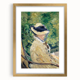 Extra large wall art for living room featuring an abstract textured print of 'Edouard Manet' in a gold frame.