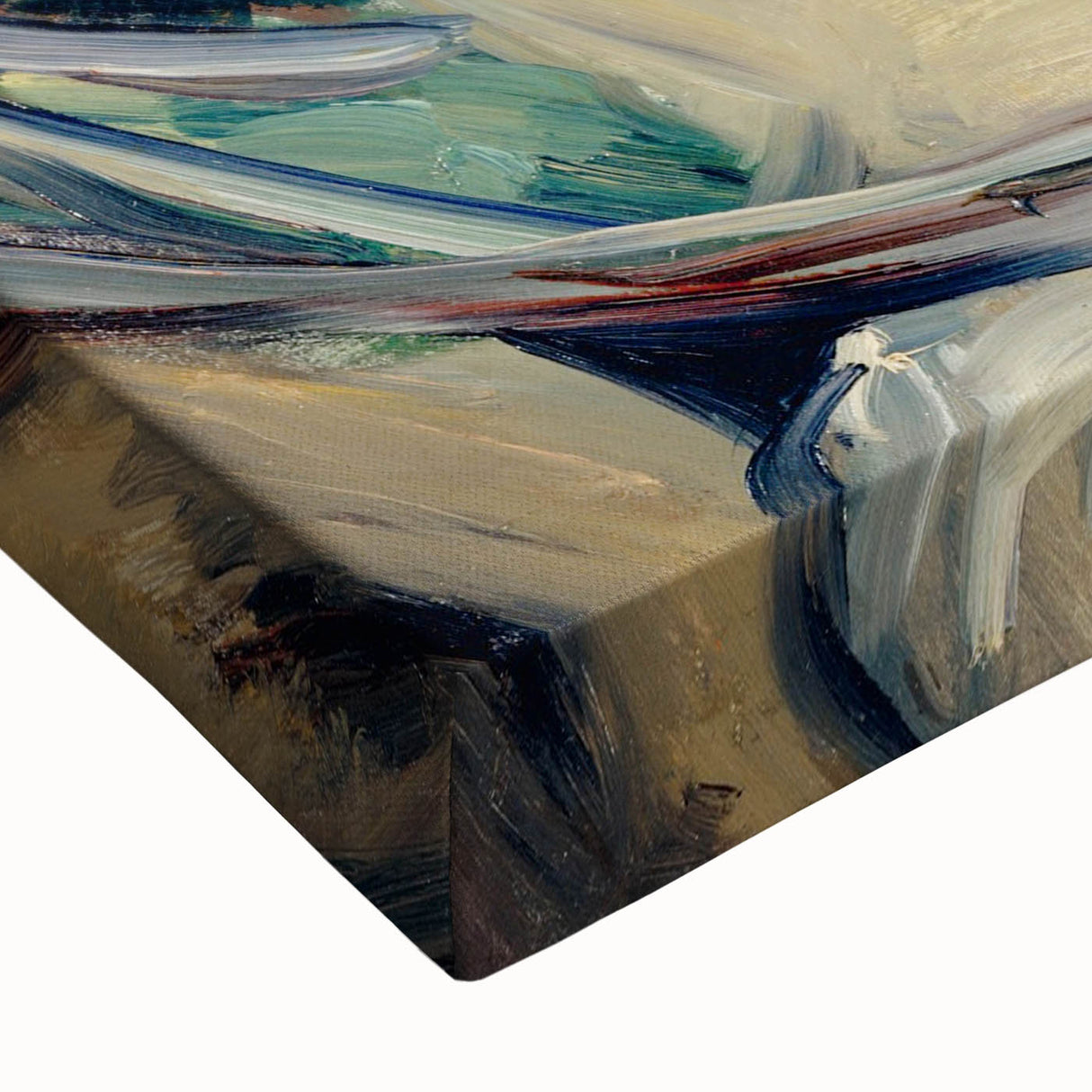 Large art canvas depicting a black and white landscape painting, ideal for bedroom wall decor.