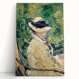 Black and white print of Édouard Manet paintings on stretched canvas, suitable as kitchen wall art or bedroom decor.
