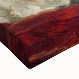 Black and white landscape painting on stretched canvas, featuring a serene natural scene, ideal for bedroom wall decor.