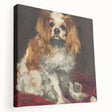 Edouard Manet-inspired stretched canvas depicting a café scene in muted earth tones, suitable for kitchen wall art.