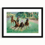 Extra large framed abstract art print featuring colorful, textured brushstrokes, ideal for living room decor.