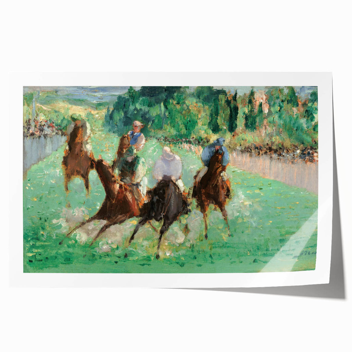 Extra large rolled print of Edouard Manet's floral painting in muted colors, ideal for dining room or bathroom wall art.