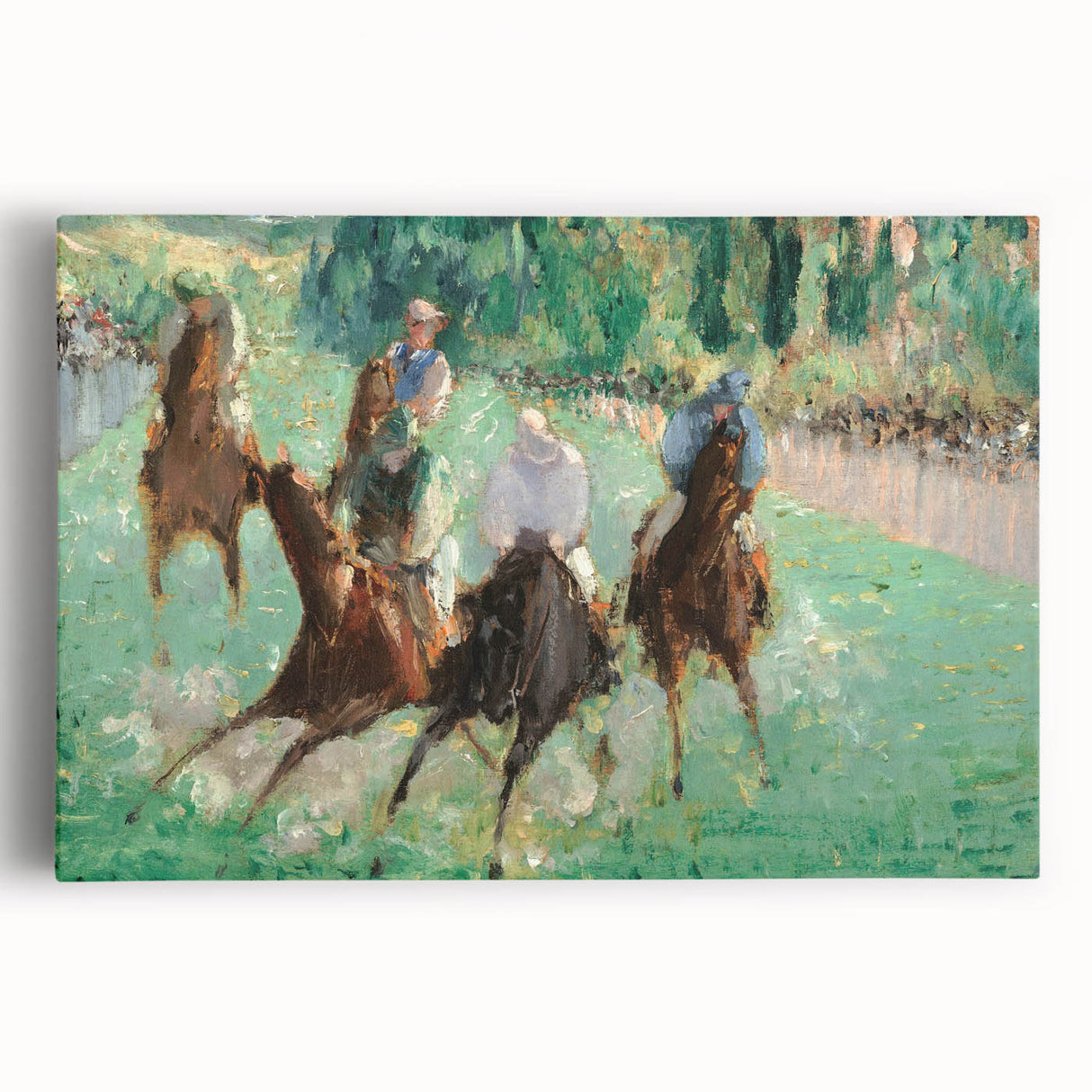 Black and white print of Edouard Manet's artwork on stretched canvas, ideal for kitchen art.