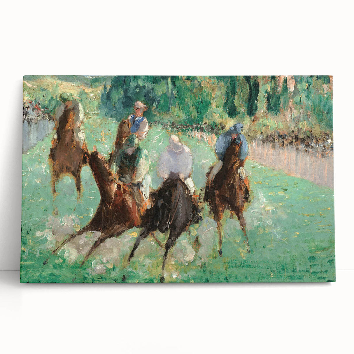 Edouard Manet's 'Le Bar aux Folies-Bergère' printed on large stretched canvas in black and white, ideal for kitchen wall art.
