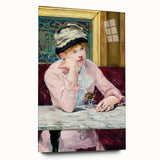 Side view of an Edouard Manet acrylic glass print featuring muted tones, perfect for bedroom or dining room art.