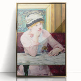 Edouard Manet's mid-century modernist painting on large acrylic print, featuring muted gold and green tones.