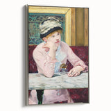 Edouard Manet landscape art painting on framed canvas, featuring colorful vintage poster art with black accents.