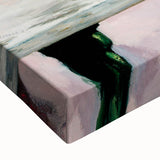 Black and white landscape painting on large canvas depicting serene nature, ideal for bedroom wall art.