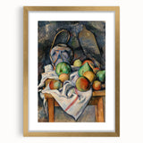 Extra large abstract art print of Paul Cézanne's work in textured style with gold frame, ideal for living room decor.