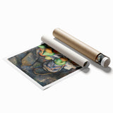 Extra large rolled print of Paul Cézanne's floral artwork in pastel hues, ideal for classy bathroom wall art.