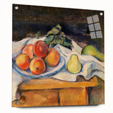 Acrylic print of a Paul Cezanne abstract design in muted earth tones, suitable for dining room or bedroom decor.