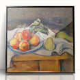 Large abstract wall art by Paul Cézanne, featuring a mid-century modernist style with muted earth tones.