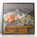 Large abstract wall art by Paul Cézanne, featuring a mid-century modernist style with muted earth tones.