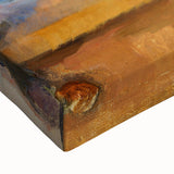 Large art depicting a black and white landscape painting on stretched canvas, suitable for bedroom decor.