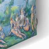 Large abstract wall art by Paul Cézanne in mid-century modernist style, featuring muted earth tones on acrylic glass.