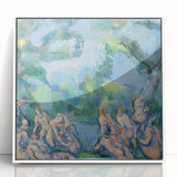 Acrylic print of a Paul Cézanne painting, featuring muted earth tones, ideal for modern art wall decor or a nursery.