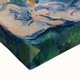 Large art of a black and white landscape painting on stretched canvas, suitable for bedroom decor.