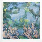 Black and white print of Paul Cézanne's artwork on stretched canvas, ideal for kitchen wall art.