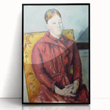 Large abstract wall art by Paul Cézanne featuring muted earth tones in a mid-century modernist style.