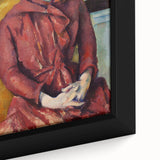 Close-up of a textured, extra-large black wall art piece featuring colorful, abstract design on framed canvas.