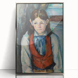 Mid-century modernist art by Paul Cezanne featuring muted earth tones on a framed acrylic print.